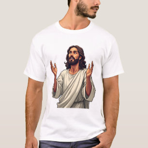 Nagelmal Jesus Vintage-Flaube Gravur Tee 2
