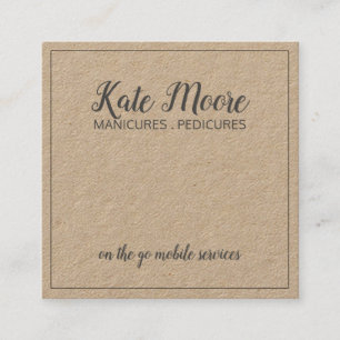Nagelmanikuristin oder Pedikürin Beauty Service Quadratische Visitenkarte