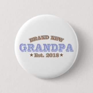 Nagelneuer Großvater Est. 2018 (lila) Button