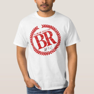 Nagelneues "BR" Logo-T-Shirt (weiß/Rot) T-Shirt