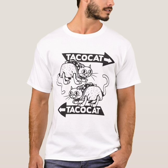 Nagelneues Tacocat Palindrome-Englisch Meme Band T-Shirt (Vorderseite)