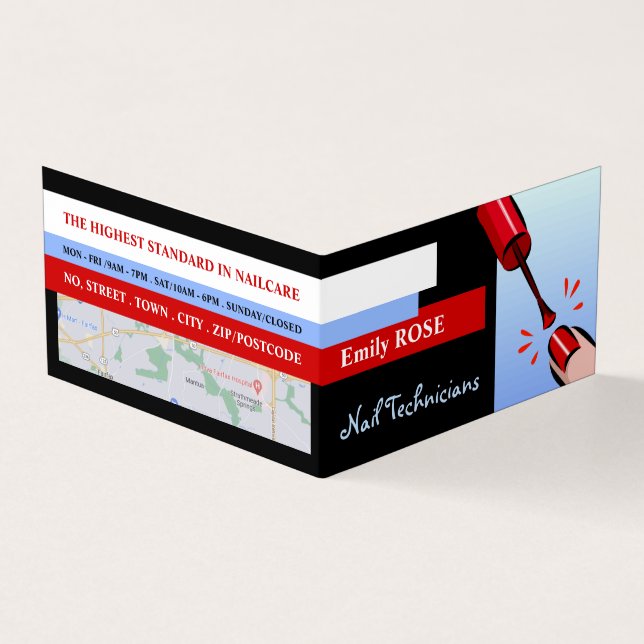 Nagelpolnisch, Nageltechniker, Nagelsalon Loyalitä Visitenkarten (Vorderseite)