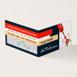 Nagelpolnisch, Nageltechniker, Nagelsalon Loyalitä Visitenkarten