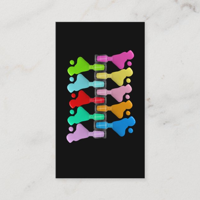 Nagelpolnische Röhren bilden Nageltechniker Visitenkarte (Vorderseite)