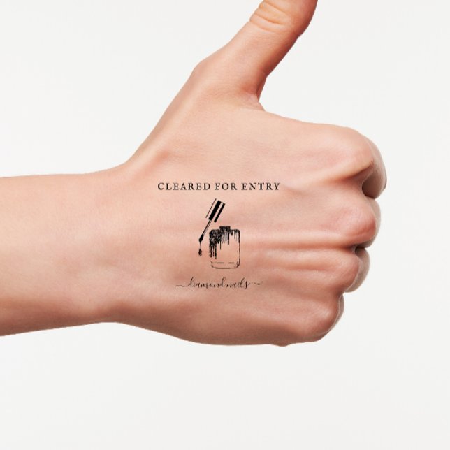 Nagelsalon Covid Temperatur geräumt Eintritt Gummistempel (Von Creator hochgeladen)