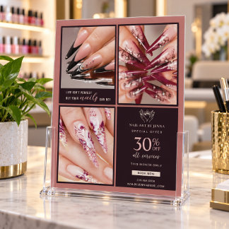 Nagelsalon-Flyer | Elegante Nagelkunst-Promotion Flyer