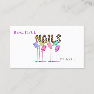 Nagelsalon Frau Nagellack Visitenkarte