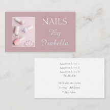 Nagelsalon-Markenbildung Rosa Schönheitsgeschäft