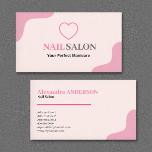 Nagelsalon - Rosa Visitenkarte
