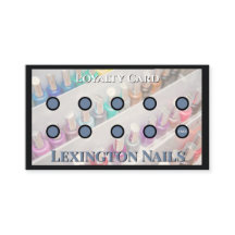 Nagelsalon-Stempelkarte Nagel-Treuekarte Schwarz