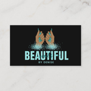 Nagelstudio Frau Handholograph Nägel Techniker Visitenkarte