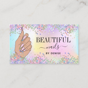 Nagelstudio Frau Handholograph Nägel Techniker Visitenkarte