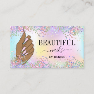 Nagelstudio Frau Handholograph Nägel Techniker Visitenkarte
