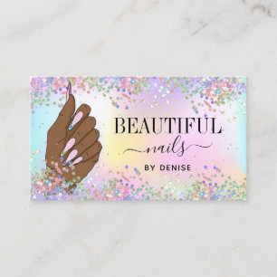 Nagelstudio Frau Handholograph Nägel Techniker Visitenkarte