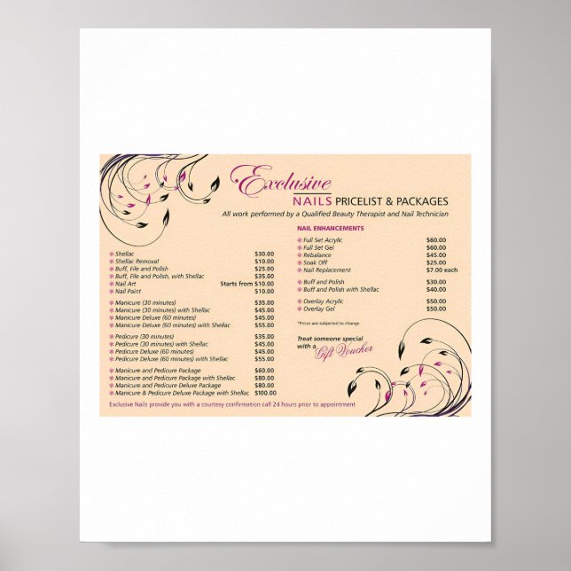 Nagelstudio Poster (Vorne)