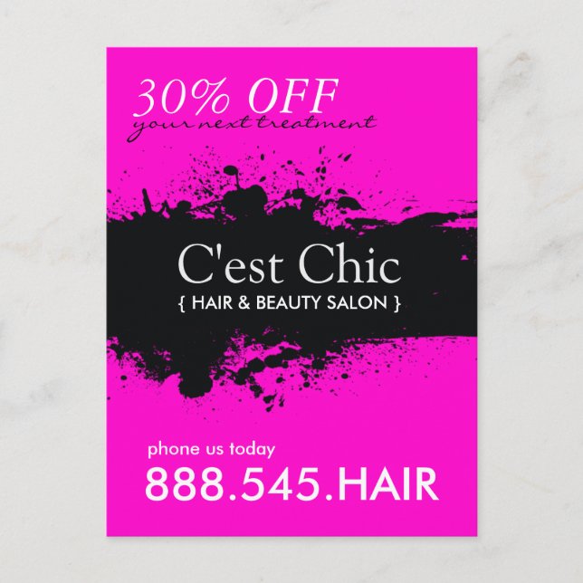 Nagelstudio und Wellness-Center Werbung Postkarte (Vorderseite)