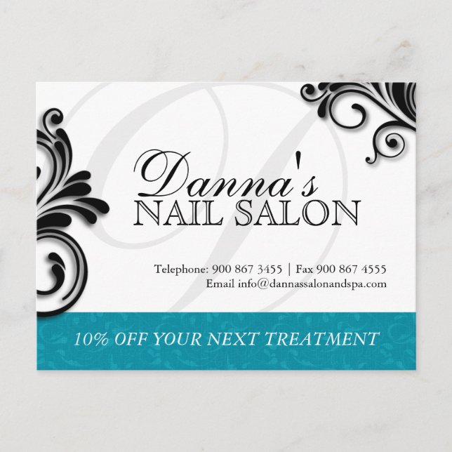 Nagelstudio und Wellness-Center Werbung Postkarte (Vorderseite)