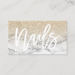 Nagelt Glittermarmor der Typografie hellen Gold Visitenkarte