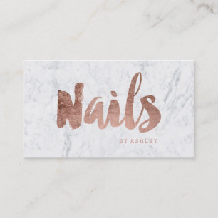 Nagelt Rosengoldtypographiemarmor des Chic Visitenkarte