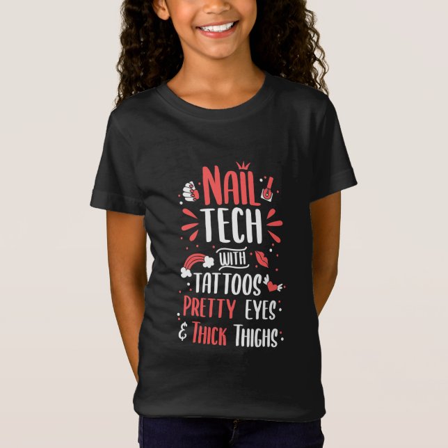 Nageltechnik mit Tattoos T-Shirt (Vorderseite)