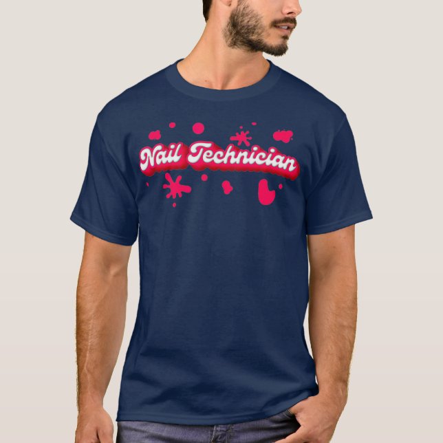 Nageltechniker Brain Nail Tech Artist T-Shirt (Vorderseite)
