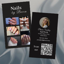 Nageltechniker-Foto-Raster-QR-Code Visitenkarte