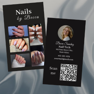 Nageltechniker-Foto-Raster-QR-Code Visitenkarte