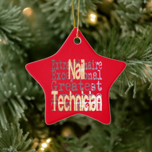 Nageltechniker Keramik Ornament