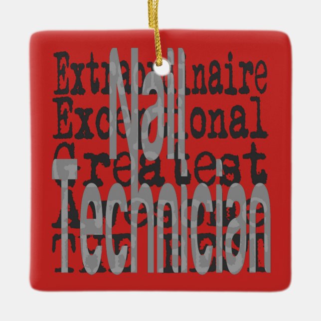 Nageltechniker Keramikornament (Vorderseite)