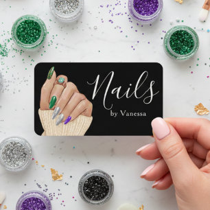 Nageltechniker Stilvolles Design für Maniküre Visitenkarte