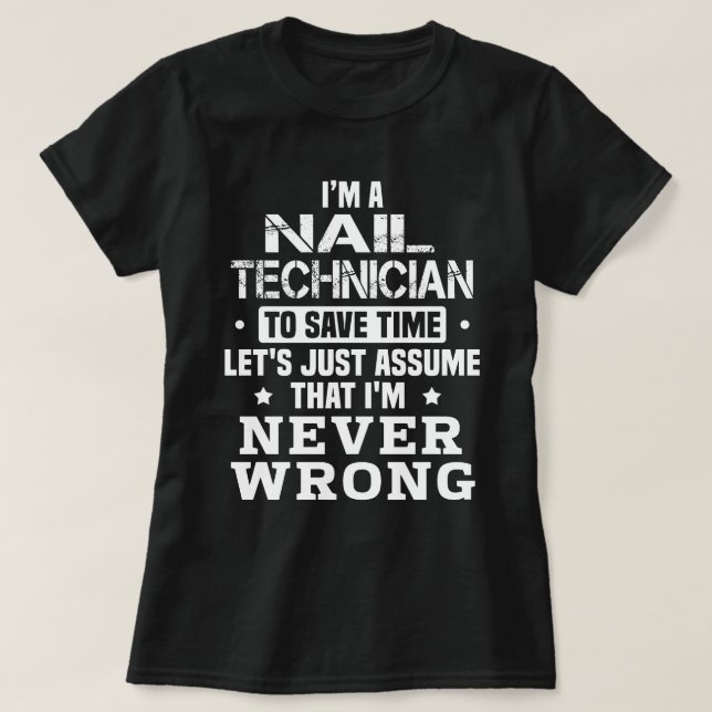 Nageltechniker T-Shirt (Design vorne)
