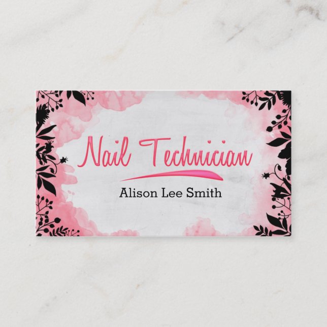 Nageltechniker Visitenkarte (Vorderseite)