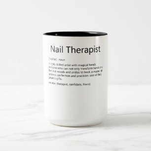 Nageltherapeut Definition Nail Tech Nail Zweifarbige Tasse
