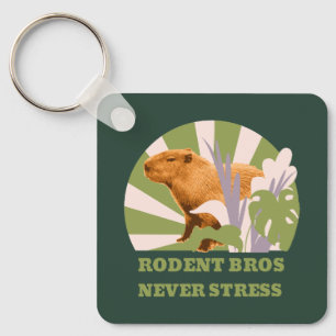 Nagetier-Brüder Stressfrei Capybara Schlüsselanhänger