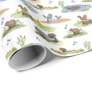 Nagetier-Toile-Wrapapier (Originalfarben)  Geschenkpapier