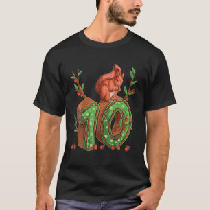 Nagetiere Tiere Lover 10. Geburtstagskirrel Mädche T-Shirt