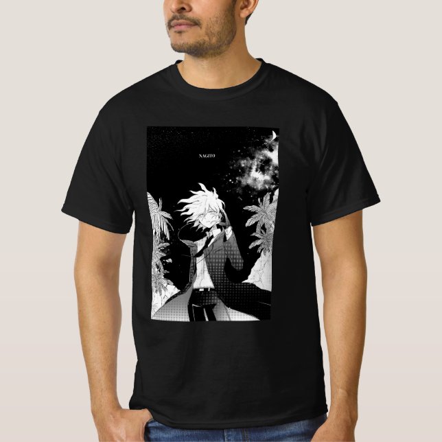 Nagito Komaeda schwarz T-Shirt (Vorderseite)