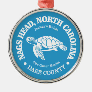 Nags Head (Meeresschildkröte) Ornament Aus Metall