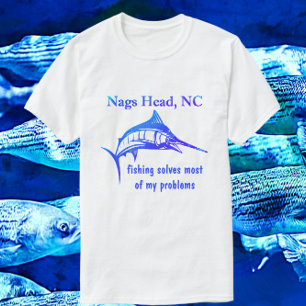 Nags Head NC Handsome Blue Sportfish T - Shirt