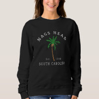 Nags Head Nc Silhouette Colorful Palm Tree