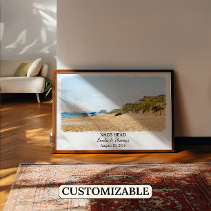 Nags Head North Carolina Poster, Aquarell Poster