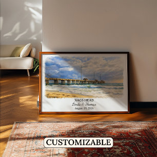 Nags Head North Carolina Poster, Aquarell Poster