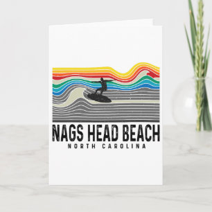 Nags Head Strand North Carolina Surfer Männer Frau Karte