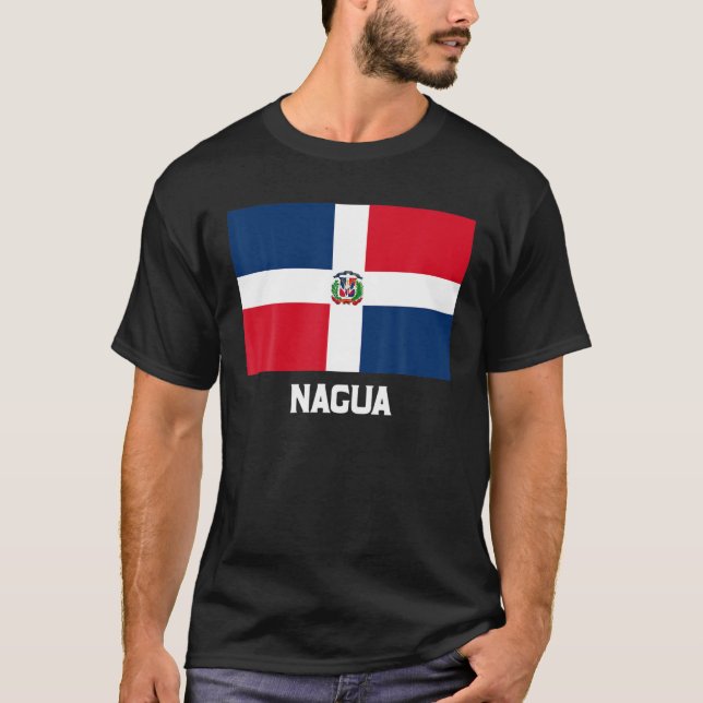 Nagua Dominikanische Republik Flaggenemblem Escudo T-Shirt (Vorderseite)