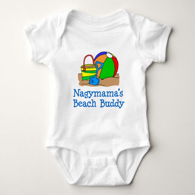 Nagymama Beach Buddy Baby Strampler (Vorderseite)
