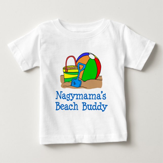 Nagymama Beach Buddy Baby T-shirt (Vorderseite)