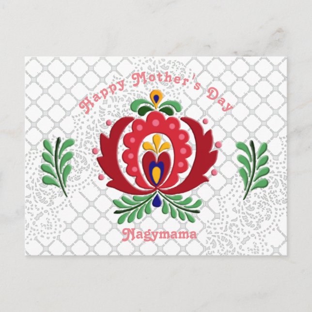 Nagymama-Muttertag Postkarte (Vorderseite)