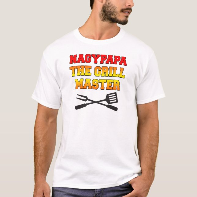 Nagypapa, der grillrote ungarische Großvater T-Shirt (Vorderseite)