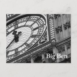 Nah auf Big Ben in Schwarzweiß Postkarte