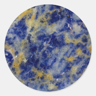 Nah aus einem Blue Sodalite Runder Aufkleber